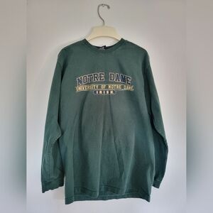 Vintage Notre Dame Jansport Long Sleeve Size M Green